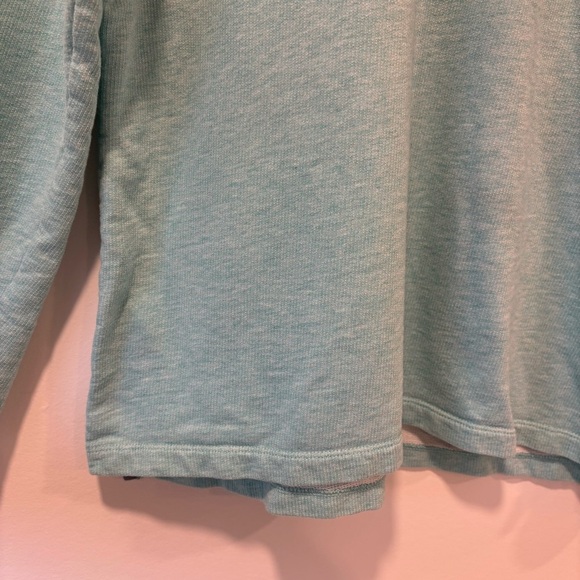 L.L. Bean Rugby Pullover Sweater Beach Glass Teal Aqua Henley Outdoor Preppy - Picture 8 of 12